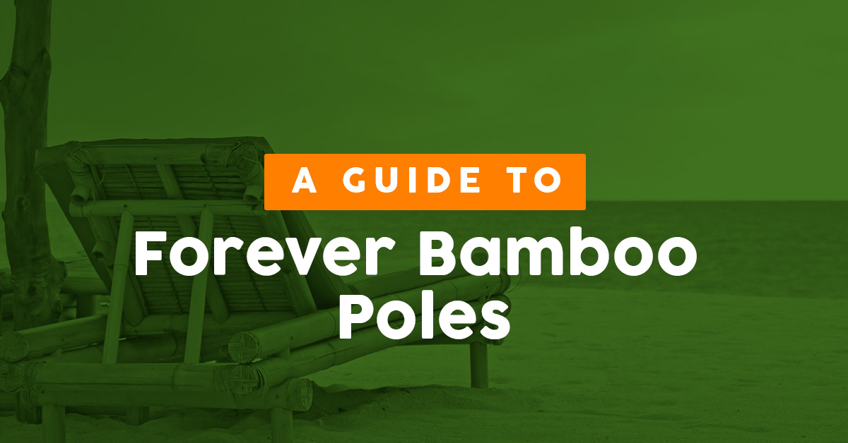 a green background with the words a guide to forever bamboo poles