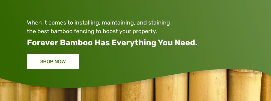 a green background with a white button that says forever bamboo has everything you need
