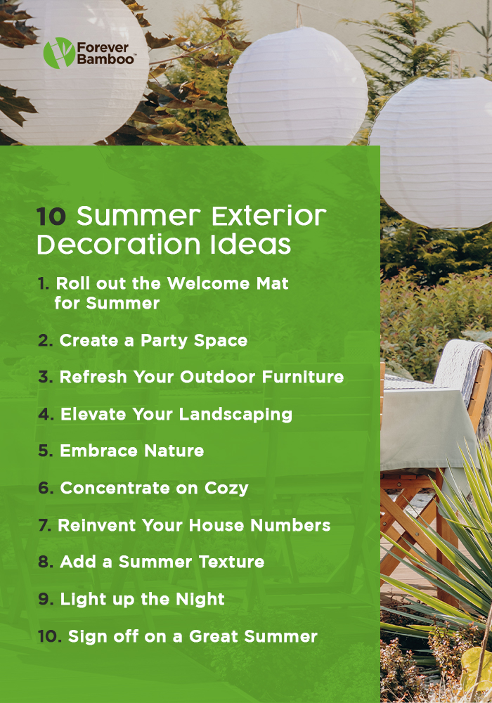 10 Summer Exterior Decoration Ideas