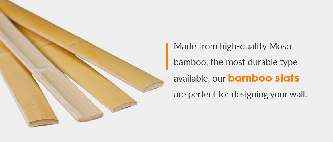 Moso bamboo slats