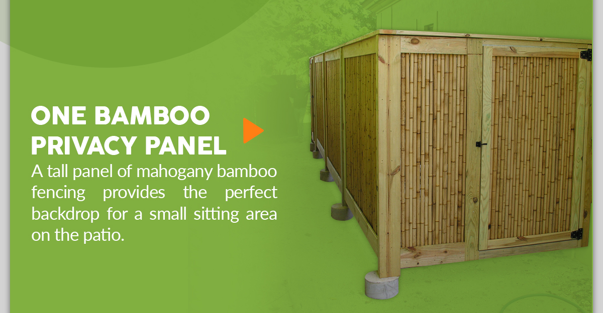 DIY Bamboo Privacy Panel Using Bamboo Fencing