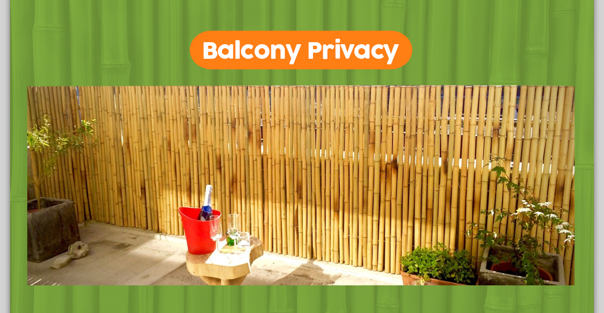 DIY Balcony Privacy Panel Using Bamboo Fence