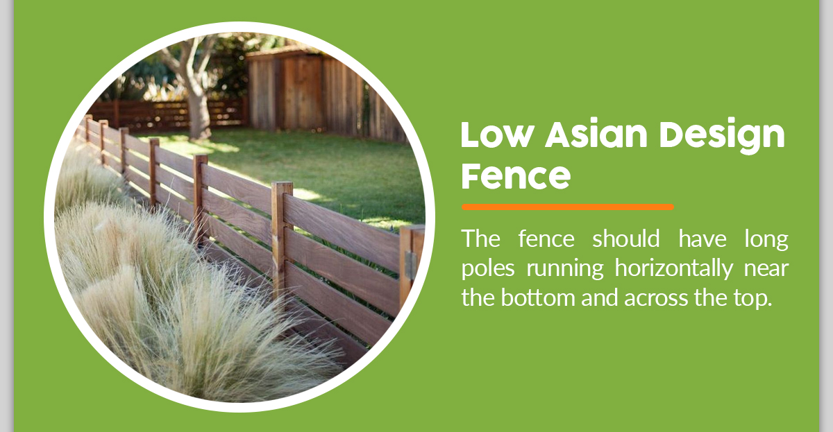 Low Asian Fence Design Made from Bamboo Fence DIY