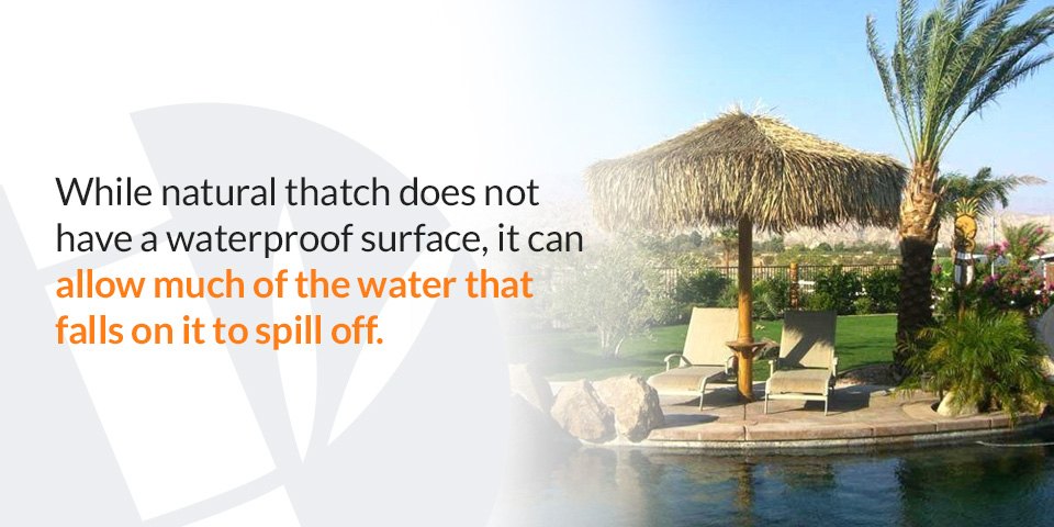 Water-resistant thatch roofing