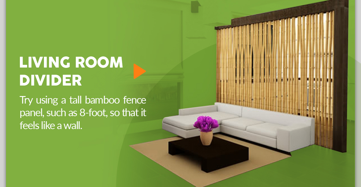 Bamboo Fence Living Room Divider DIY Project