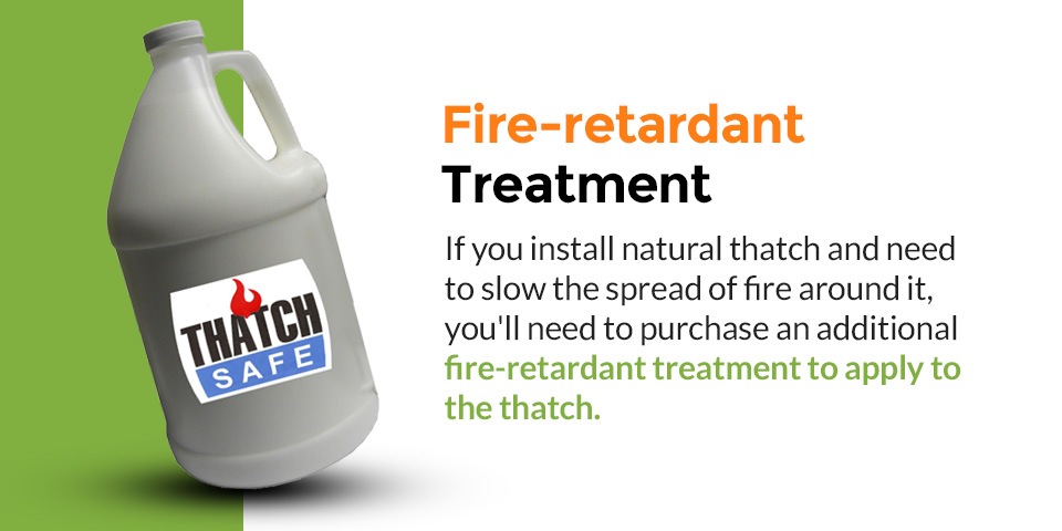 Fire-retardant thatch