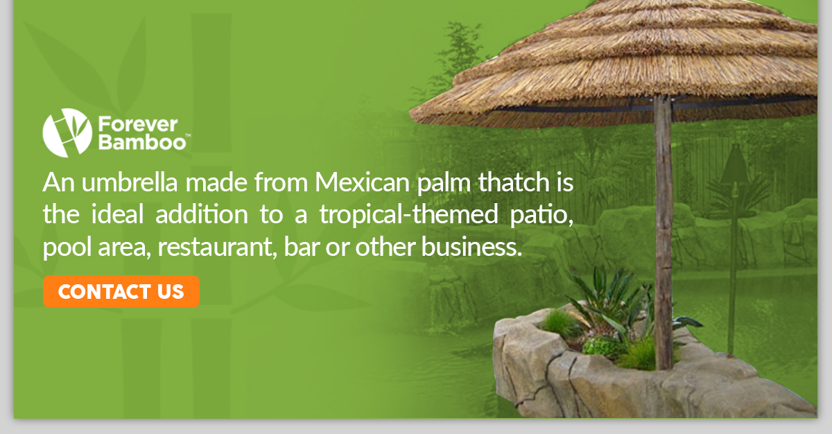 Forever Bamboo Mexican Thatch Umbrellas