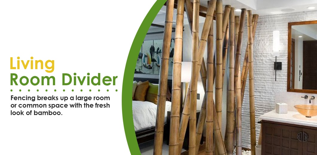 DIY bamboo room divider