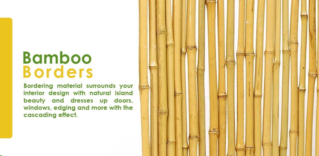 DIY indoor bamboo border