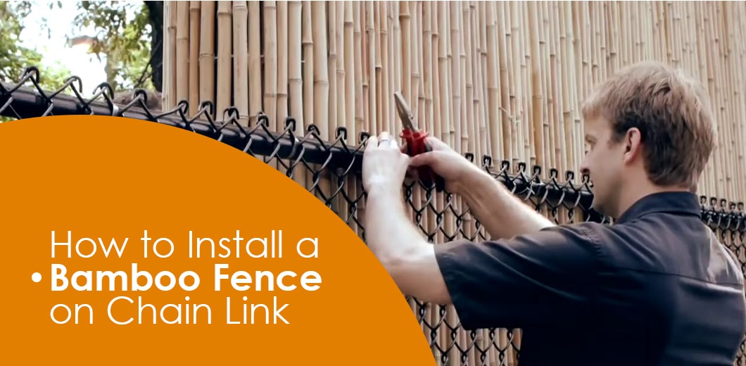 How to install bamboo fence on chain link